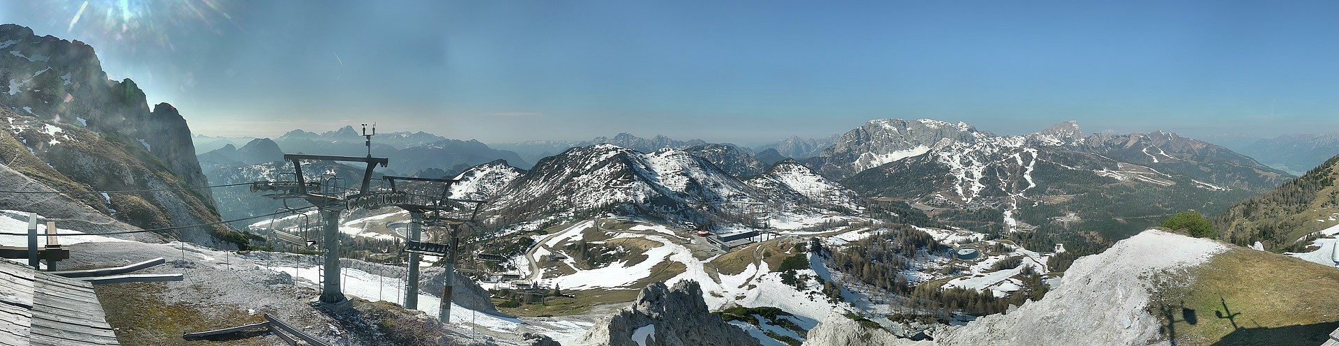 Archiv Foto Webcam Nassfeld: Panoramablick vom Gartnerkofel