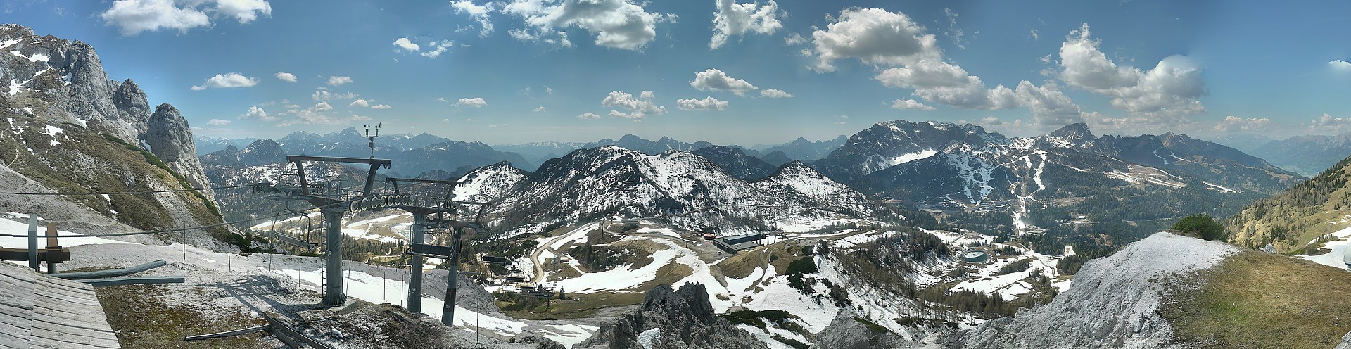 Archiv Foto Webcam Nassfeld: Panoramablick vom Gartnerkofel