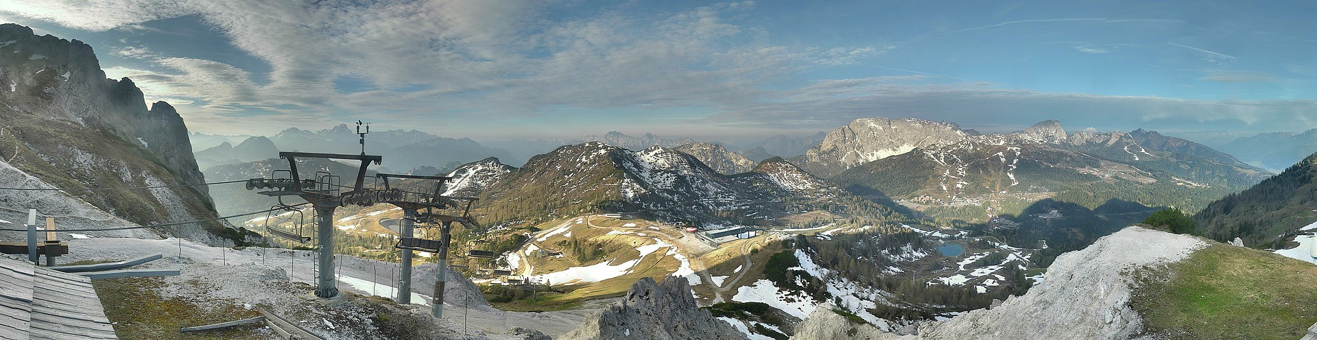 Archiv Foto Webcam Nassfeld: Panoramablick vom Gartnerkofel