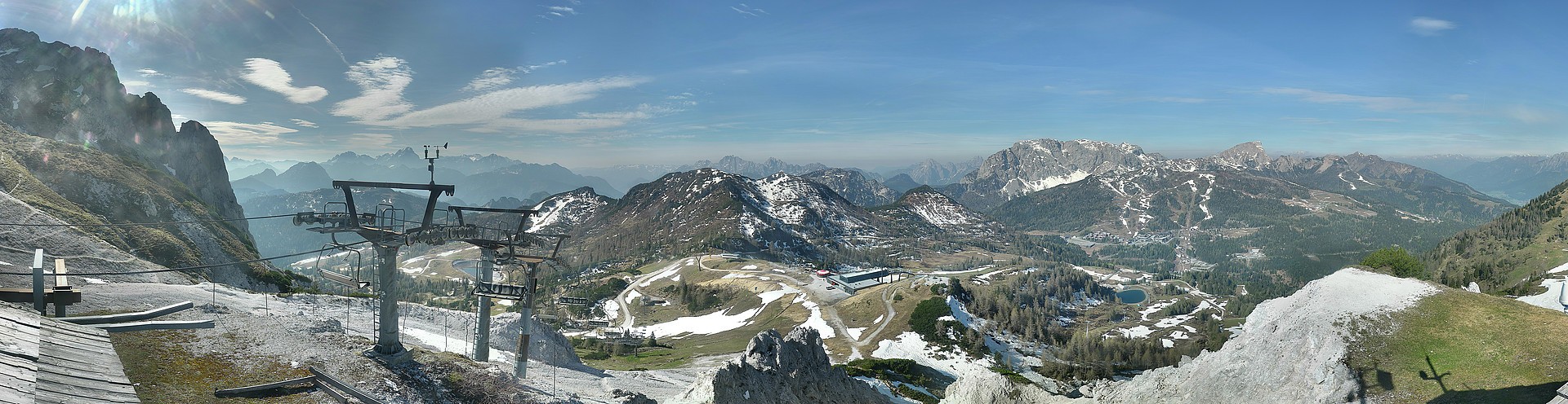 Archiv Foto Webcam Nassfeld: Panoramablick vom Gartnerkofel