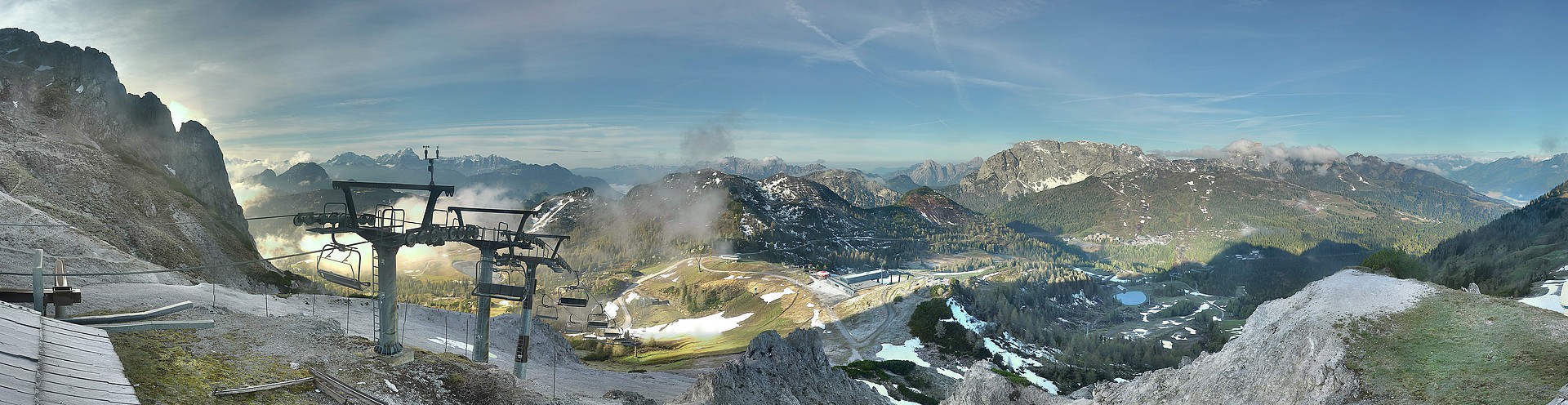 Archiv Foto Webcam Nassfeld: Panoramablick vom Gartnerkofel