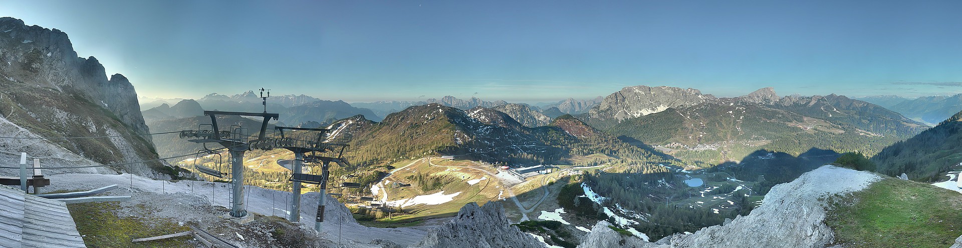 Archiv Foto Webcam Nassfeld: Panoramablick vom Gartnerkofel