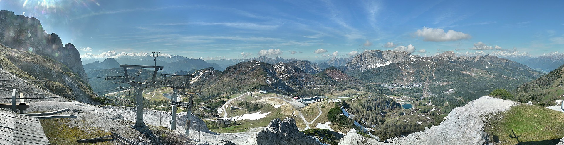 Archiv Foto Webcam Nassfeld: Panoramablick vom Gartnerkofel