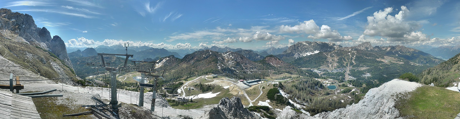 Archiv Foto Webcam Nassfeld: Panoramablick vom Gartnerkofel