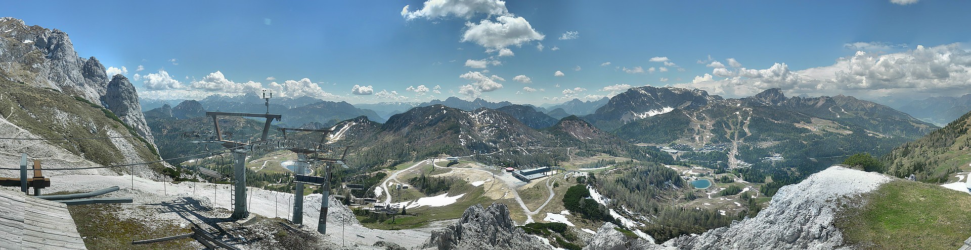 Archiv Foto Webcam Nassfeld: Panoramablick vom Gartnerkofel