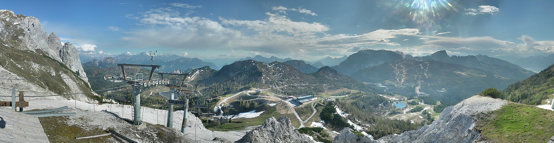 Archiv Foto Webcam Nassfeld: Panoramablick vom Gartnerkofel