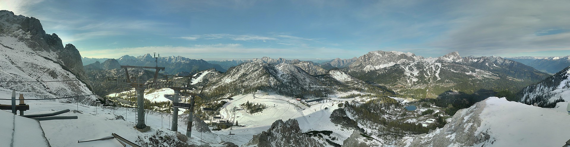 Archiv Foto Webcam Nassfeld: Panoramablick vom Gartnerkofel