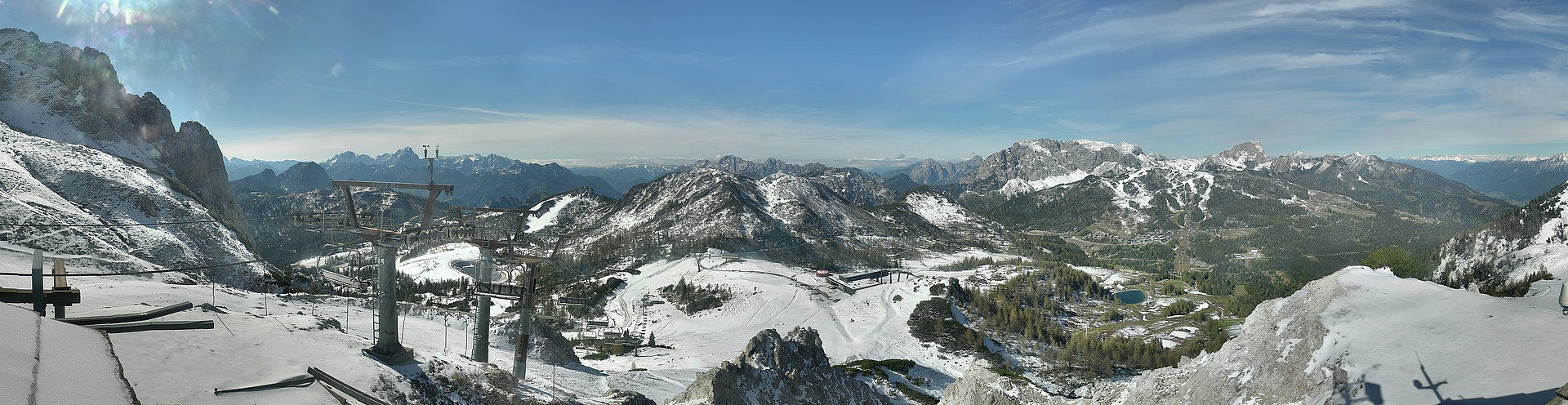 Archiv Foto Webcam Nassfeld: Panoramablick vom Gartnerkofel