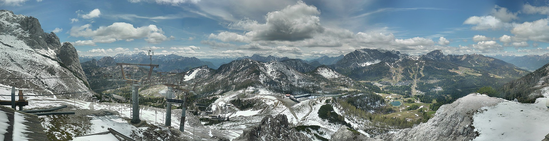 Archiv Foto Webcam Nassfeld: Panoramablick vom Gartnerkofel