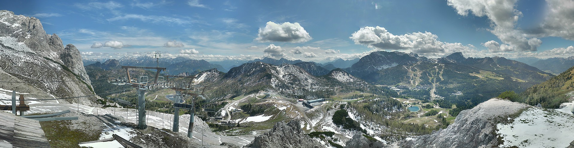 Archiv Foto Webcam Nassfeld: Panoramablick vom Gartnerkofel