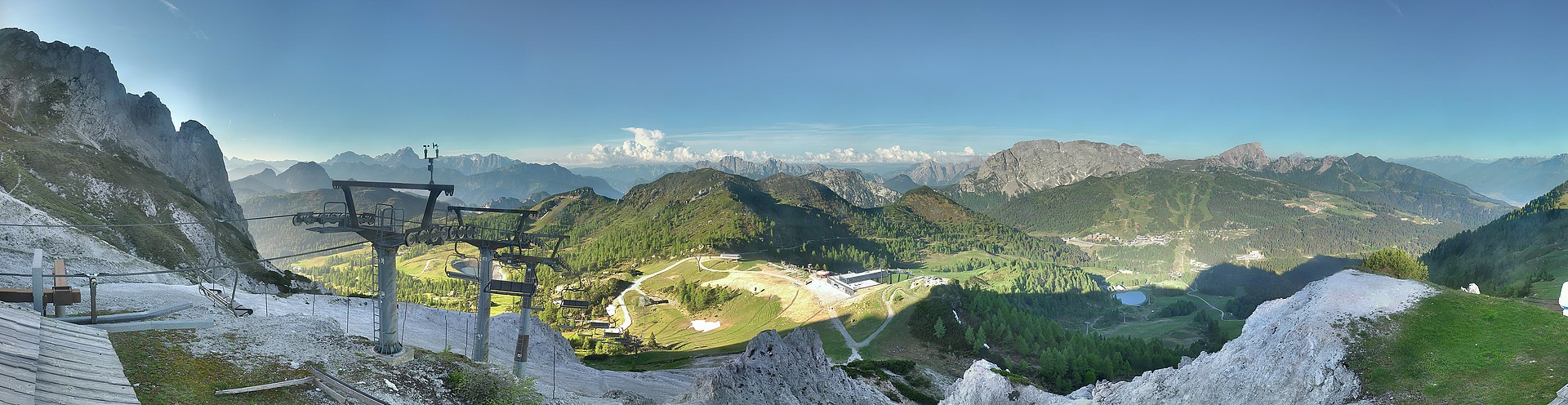 Archiv Foto Webcam Nassfeld: Panoramablick vom Gartnerkofel