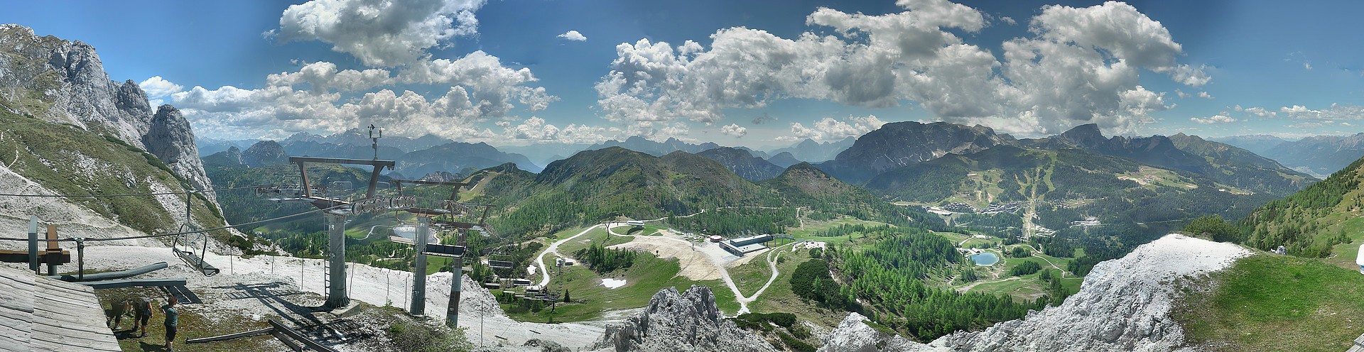 Archiv Foto Webcam Nassfeld: Panoramablick vom Gartnerkofel