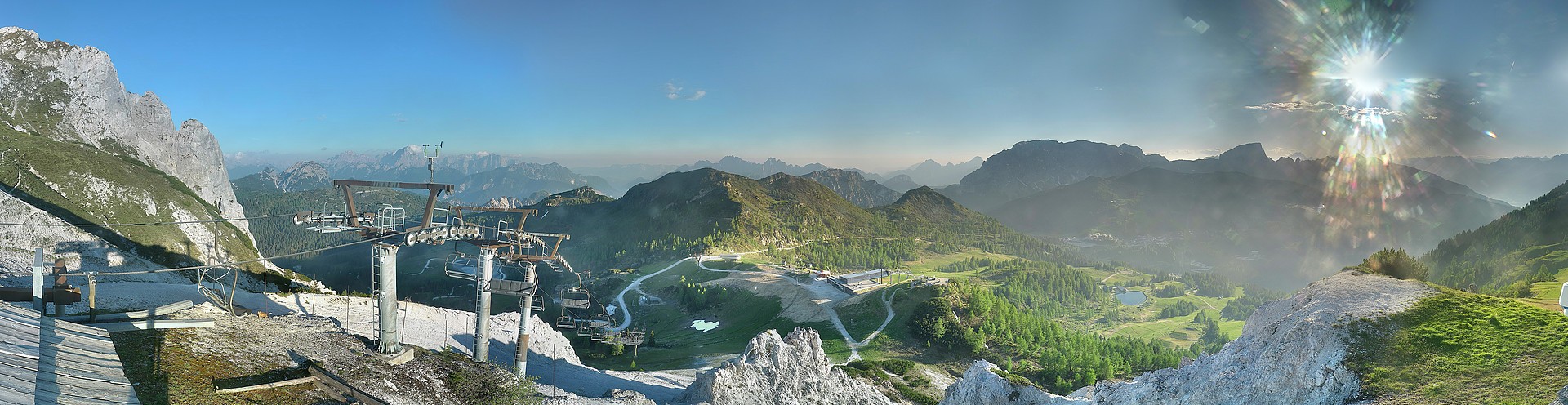 Archiv Foto Webcam Nassfeld: Panoramablick vom Gartnerkofel