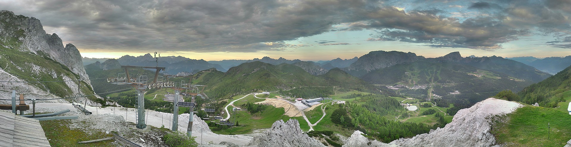 Archiv Foto Webcam Nassfeld: Panoramablick vom Gartnerkofel