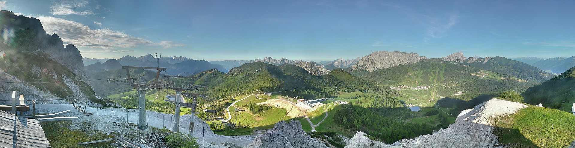 Archiv Foto Webcam Nassfeld: Panoramablick vom Gartnerkofel