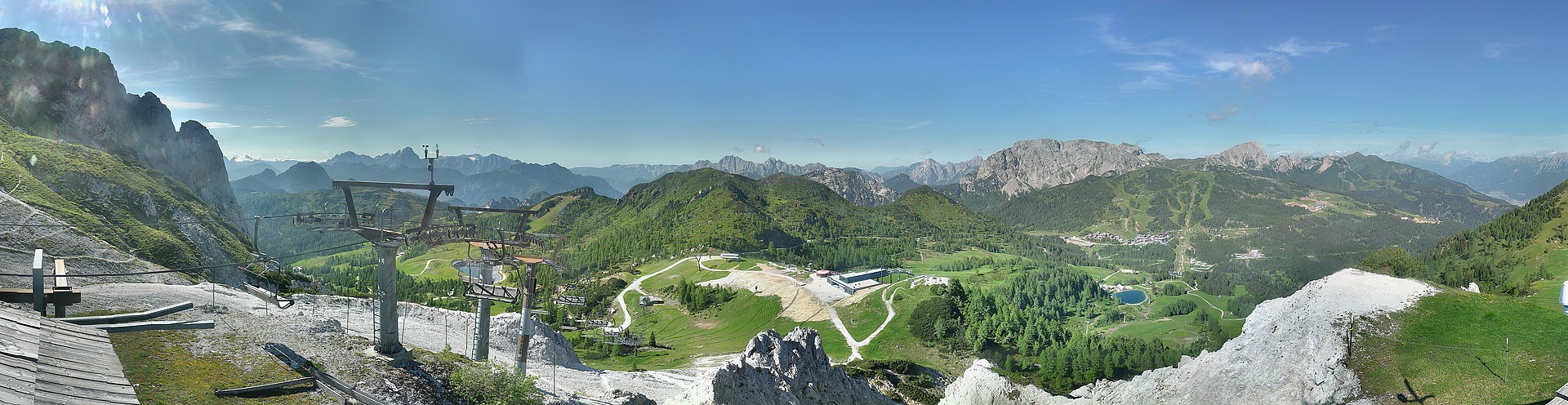Archiv Foto Webcam Nassfeld: Panoramablick vom Gartnerkofel