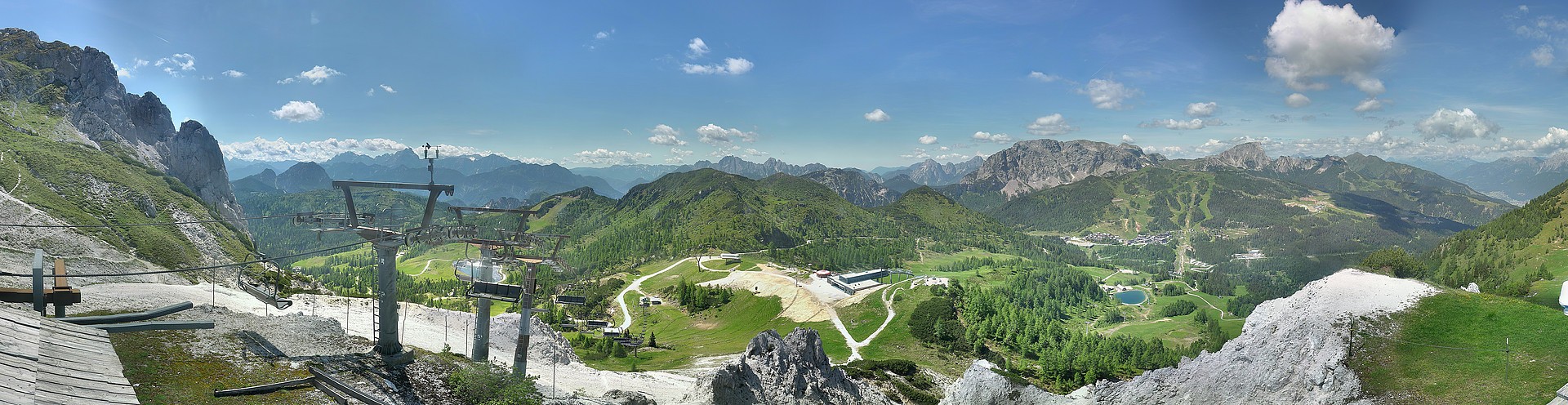 Archiv Foto Webcam Nassfeld: Panoramablick vom Gartnerkofel