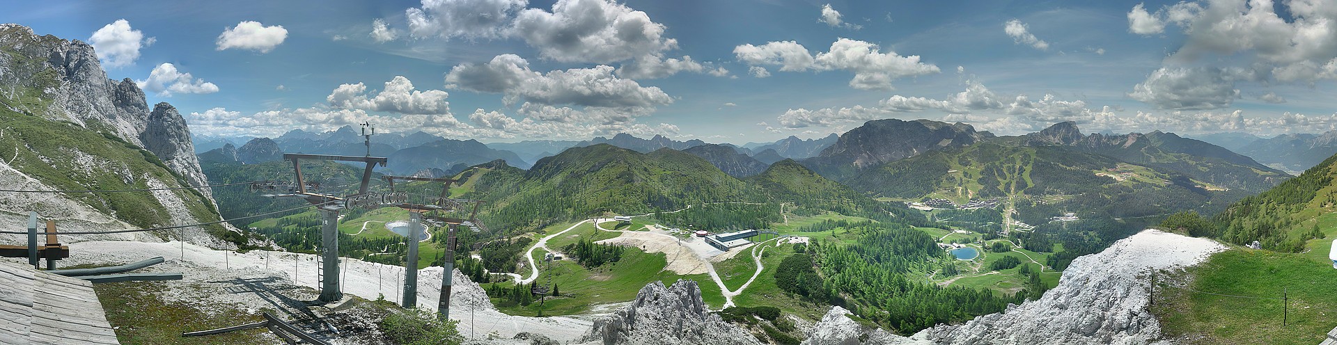 Archiv Foto Webcam Nassfeld: Panoramablick vom Gartnerkofel