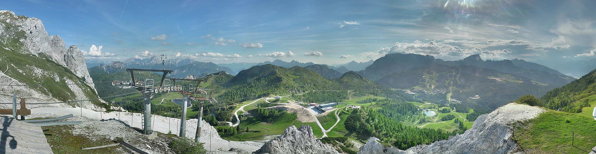 Archiv Foto Webcam Nassfeld: Panoramablick vom Gartnerkofel