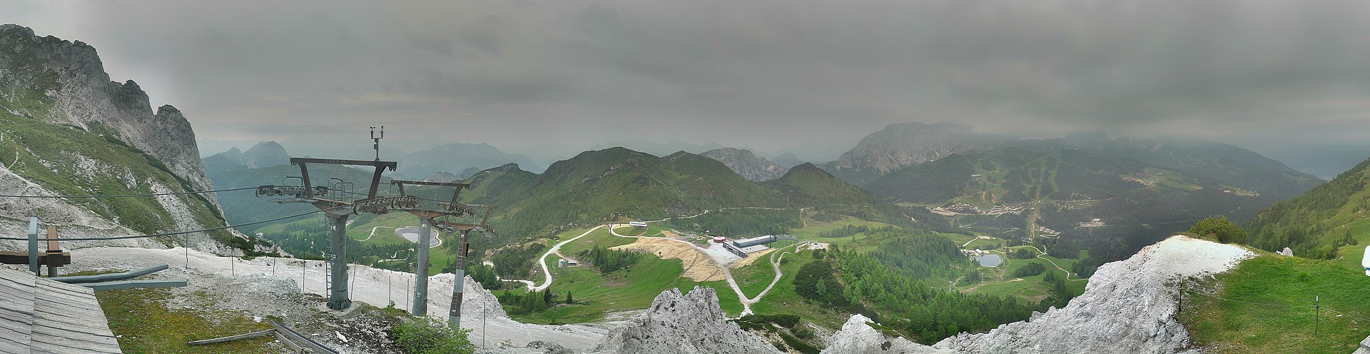 Archiv Foto Webcam Nassfeld: Panoramablick vom Gartnerkofel