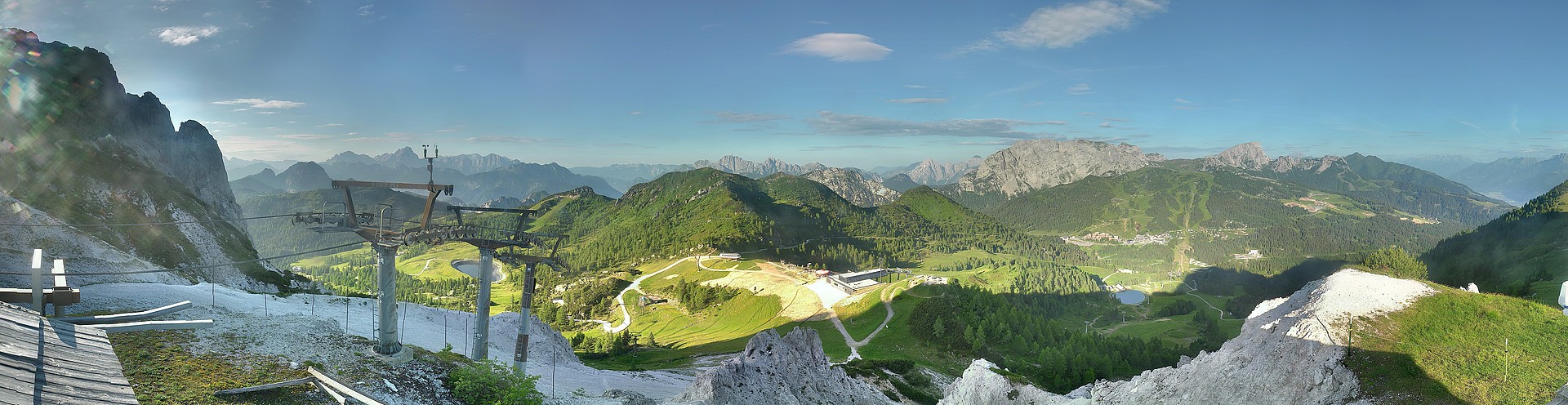 Archiv Foto Webcam Nassfeld: Panoramablick vom Gartnerkofel