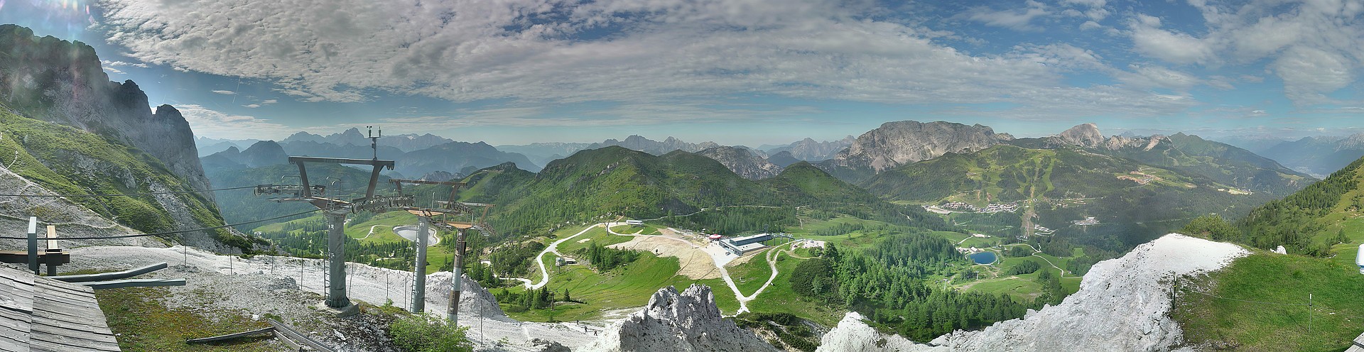 Archiv Foto Webcam Nassfeld: Panoramablick vom Gartnerkofel