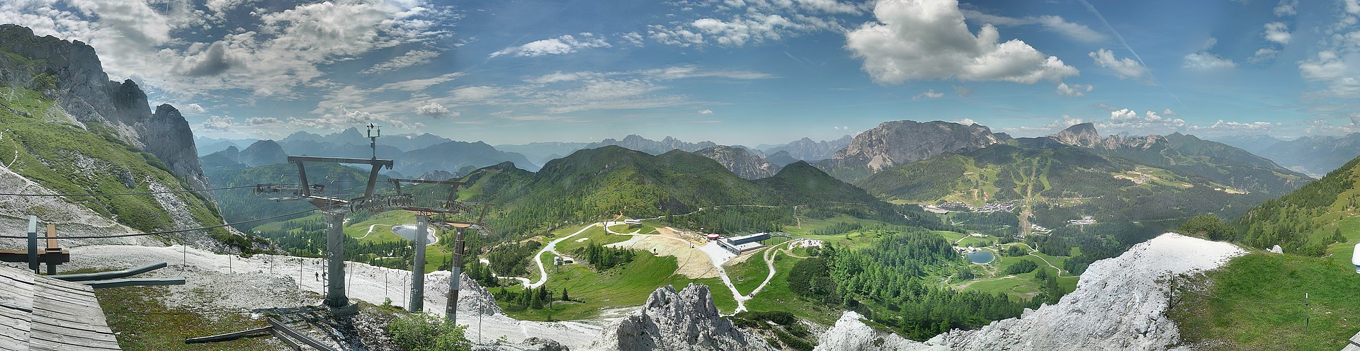 Archiv Foto Webcam Nassfeld: Panoramablick vom Gartnerkofel