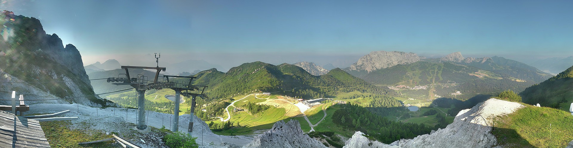 Archiv Foto Webcam Nassfeld: Panoramablick vom Gartnerkofel