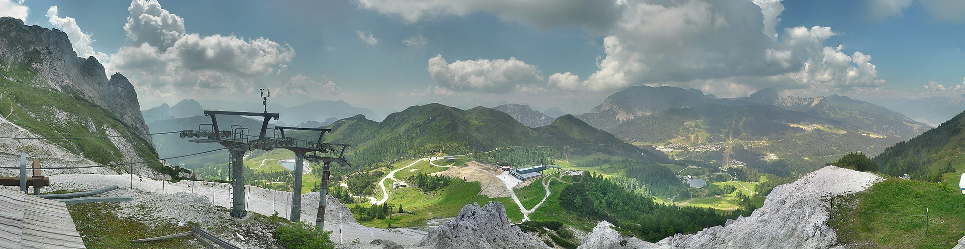 Archiv Foto Webcam Nassfeld: Panoramablick vom Gartnerkofel