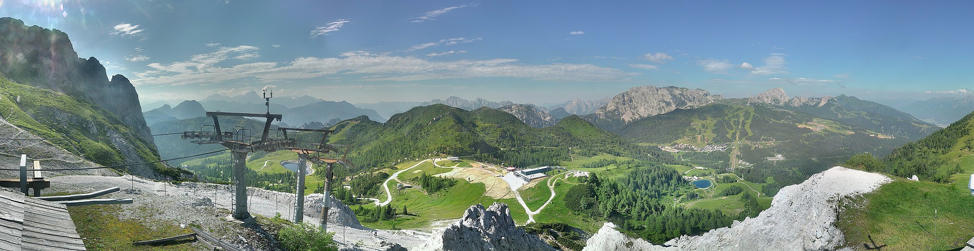 Archiv Foto Webcam Nassfeld: Panoramablick vom Gartnerkofel