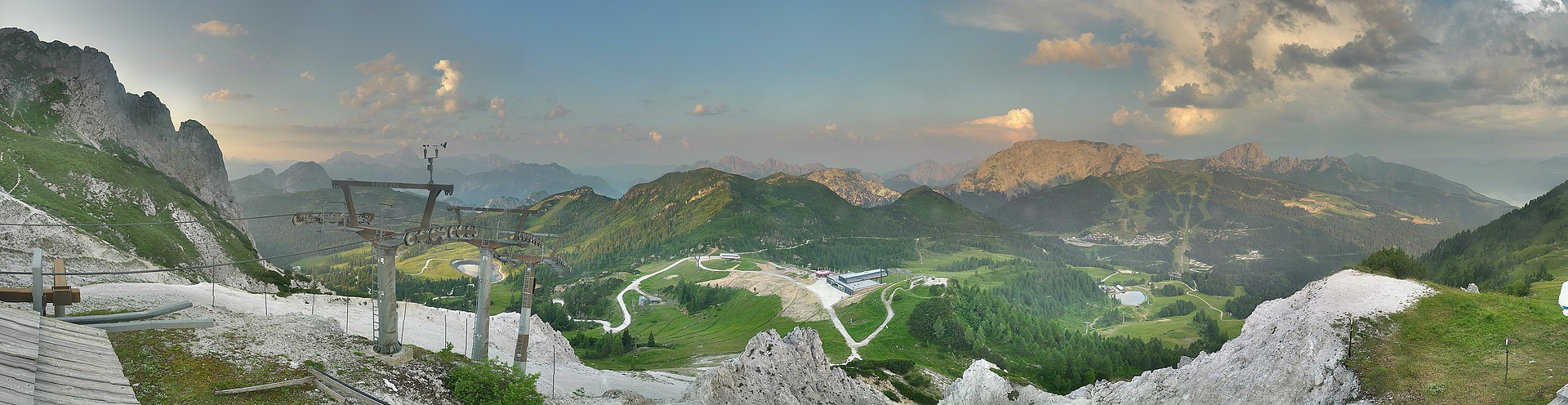 Archiv Foto Webcam Nassfeld: Panoramablick vom Gartnerkofel