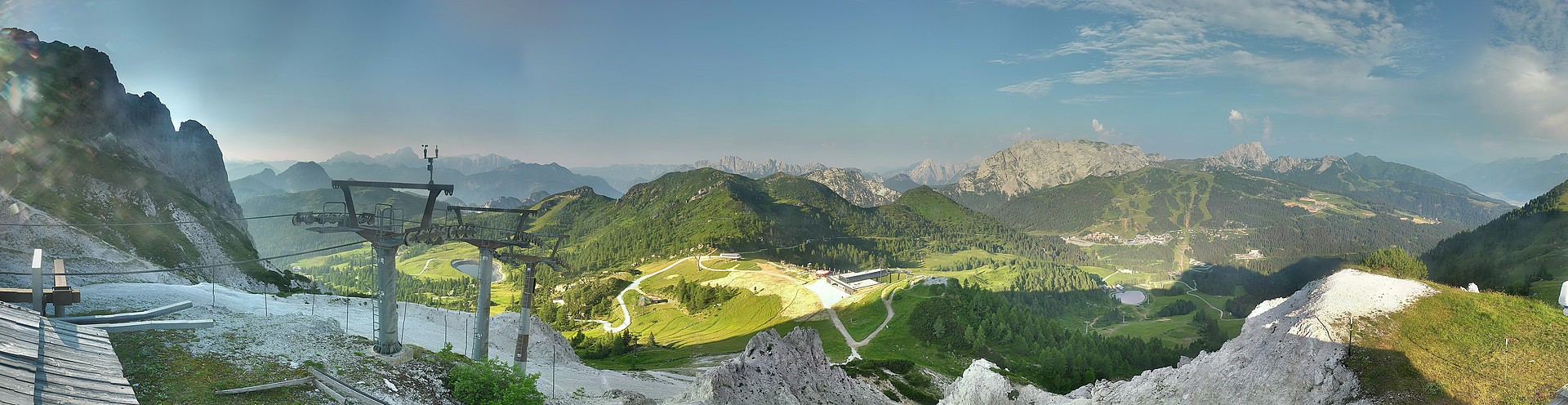 Archiv Foto Webcam Nassfeld: Panoramablick vom Gartnerkofel
