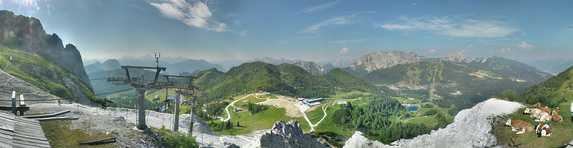 Archiv Foto Webcam Nassfeld: Panoramablick vom Gartnerkofel