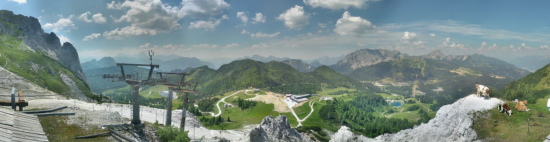 Archiv Foto Webcam Nassfeld: Panoramablick vom Gartnerkofel