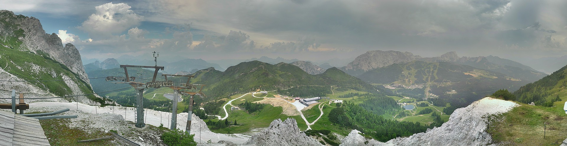 Archiv Foto Webcam Nassfeld: Panoramablick vom Gartnerkofel