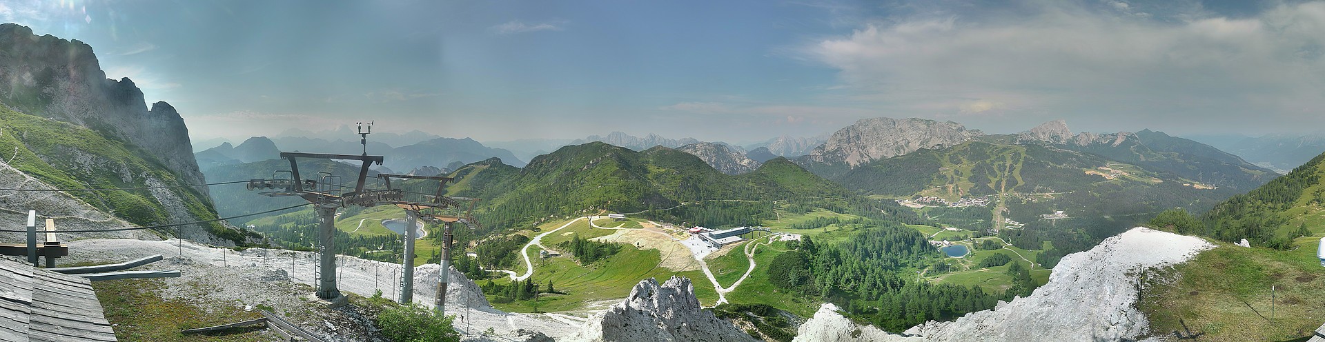 Archiv Foto Webcam Nassfeld: Panoramablick vom Gartnerkofel