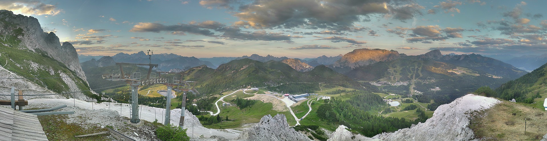 Archiv Foto Webcam Nassfeld: Panoramablick vom Gartnerkofel