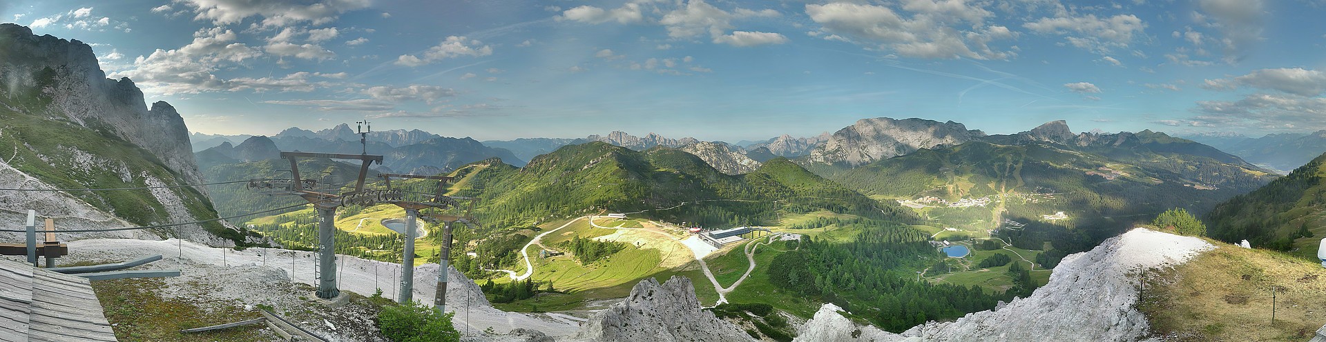 Archiv Foto Webcam Nassfeld: Panoramablick vom Gartnerkofel