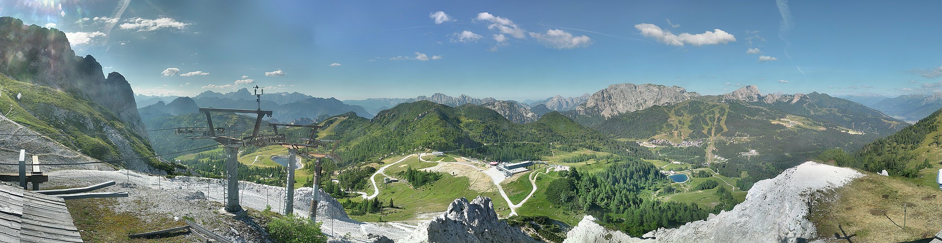 Archiv Foto Webcam Nassfeld: Panoramablick vom Gartnerkofel