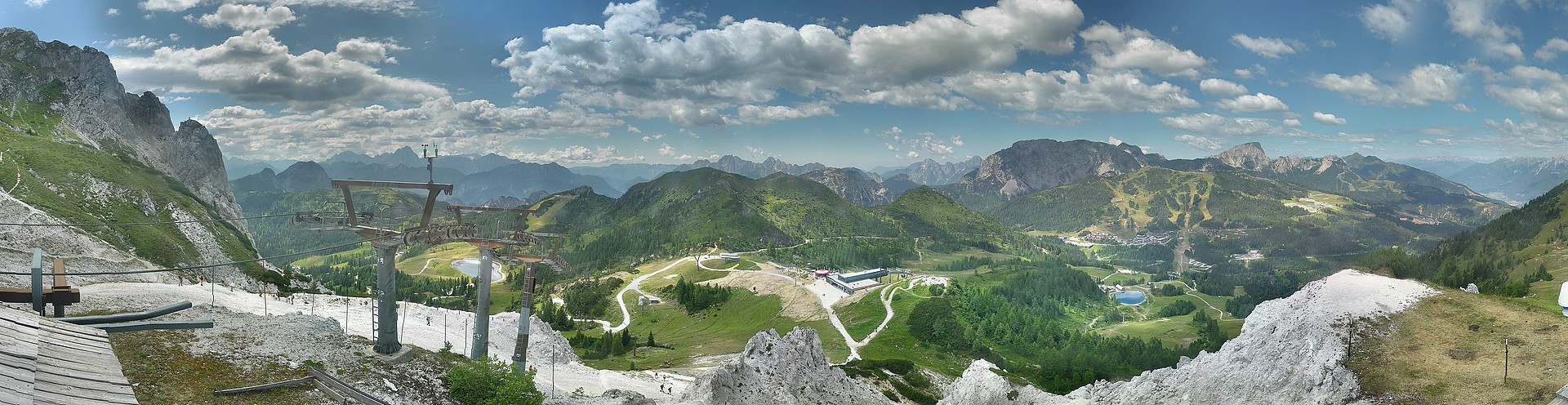 Archiv Foto Webcam Nassfeld: Panoramablick vom Gartnerkofel