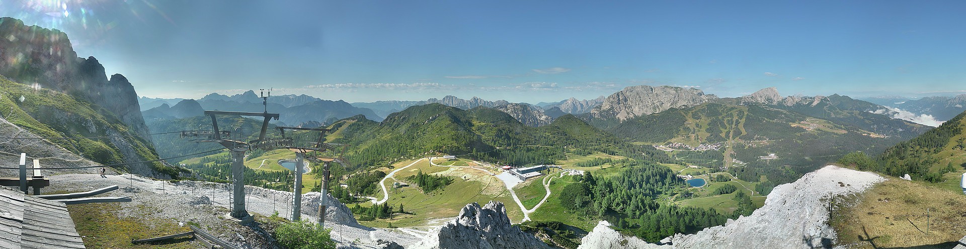 Archiv Foto Webcam Nassfeld: Panoramablick vom Gartnerkofel
