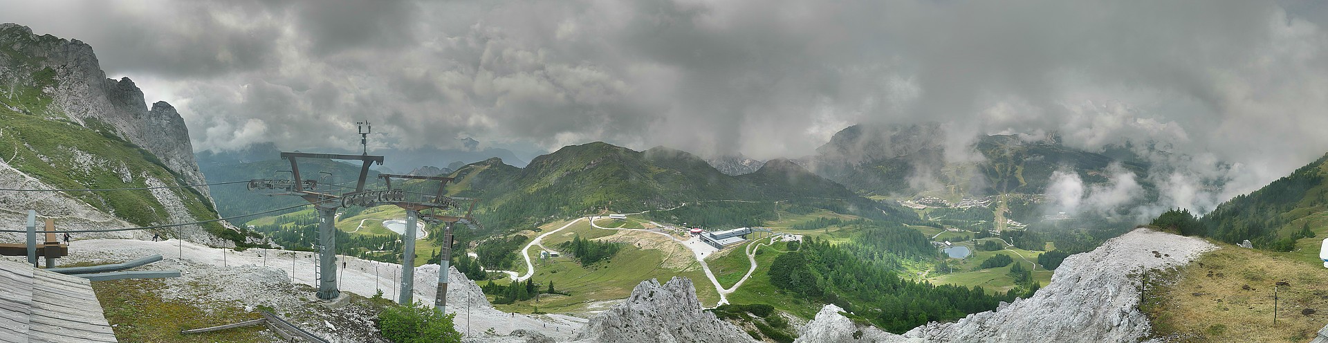 Archiv Foto Webcam Nassfeld: Panoramablick vom Gartnerkofel