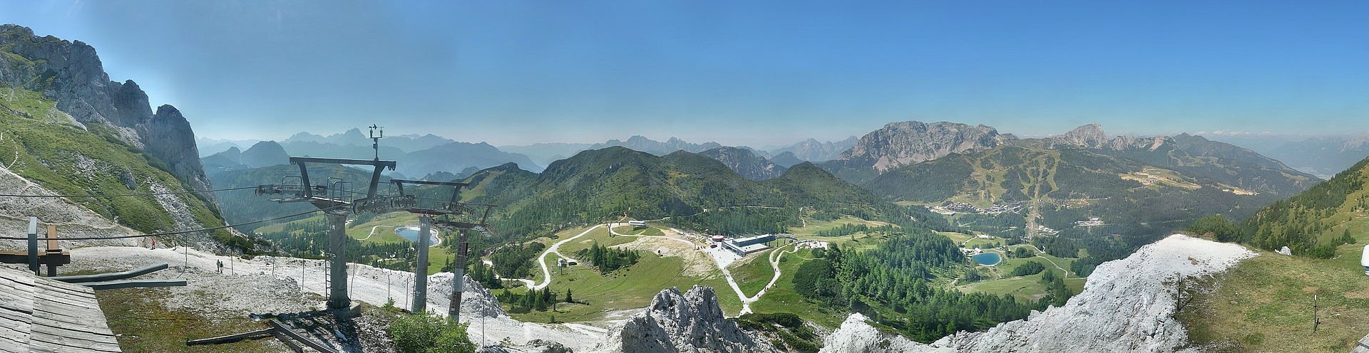 Archiv Foto Webcam Nassfeld: Panoramablick vom Gartnerkofel