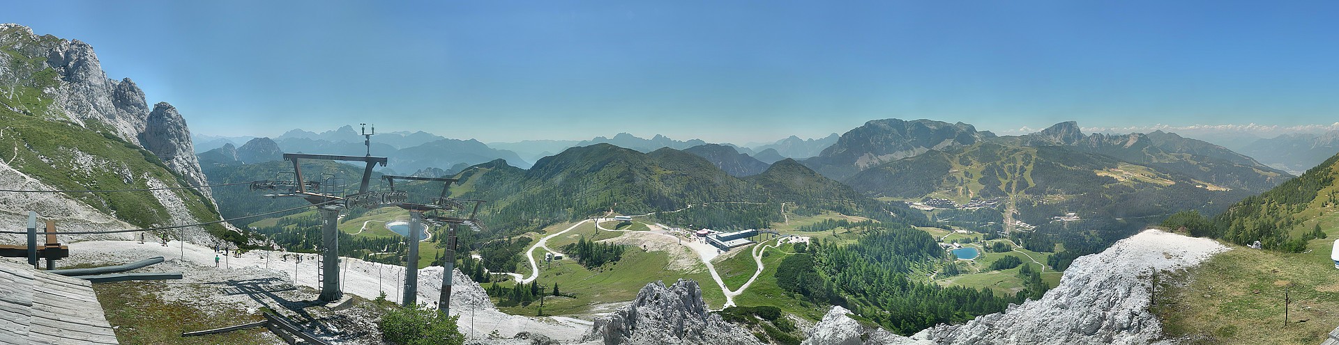 Archiv Foto Webcam Nassfeld: Panoramablick vom Gartnerkofel