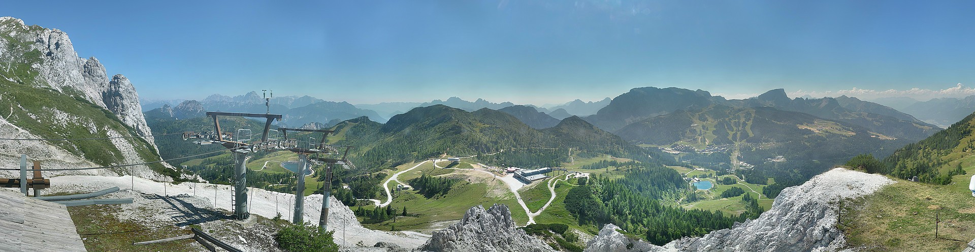 Archiv Foto Webcam Nassfeld: Panoramablick vom Gartnerkofel