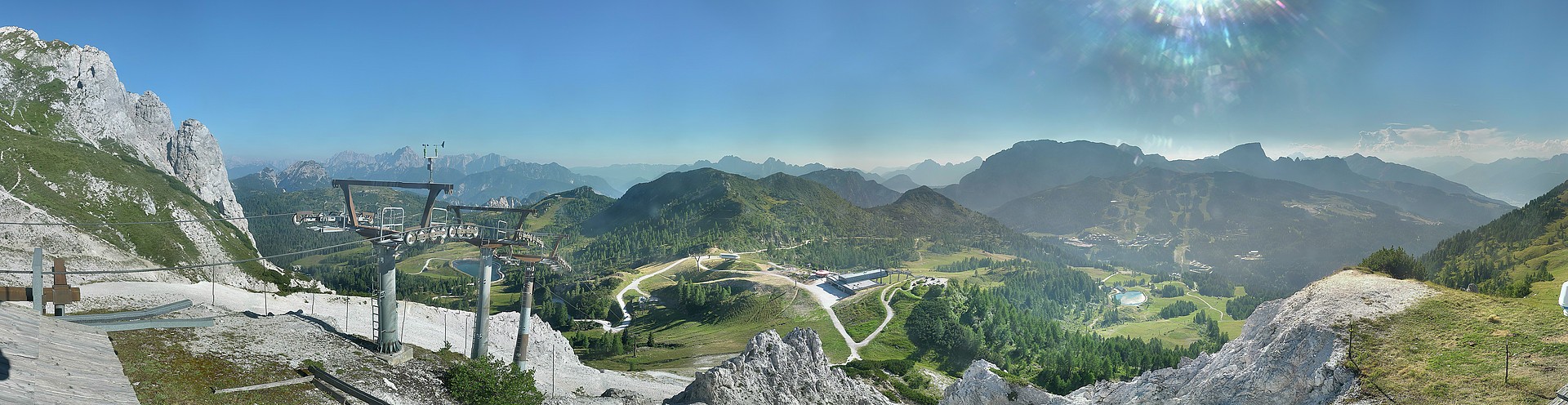 Archiv Foto Webcam Nassfeld: Panoramablick vom Gartnerkofel