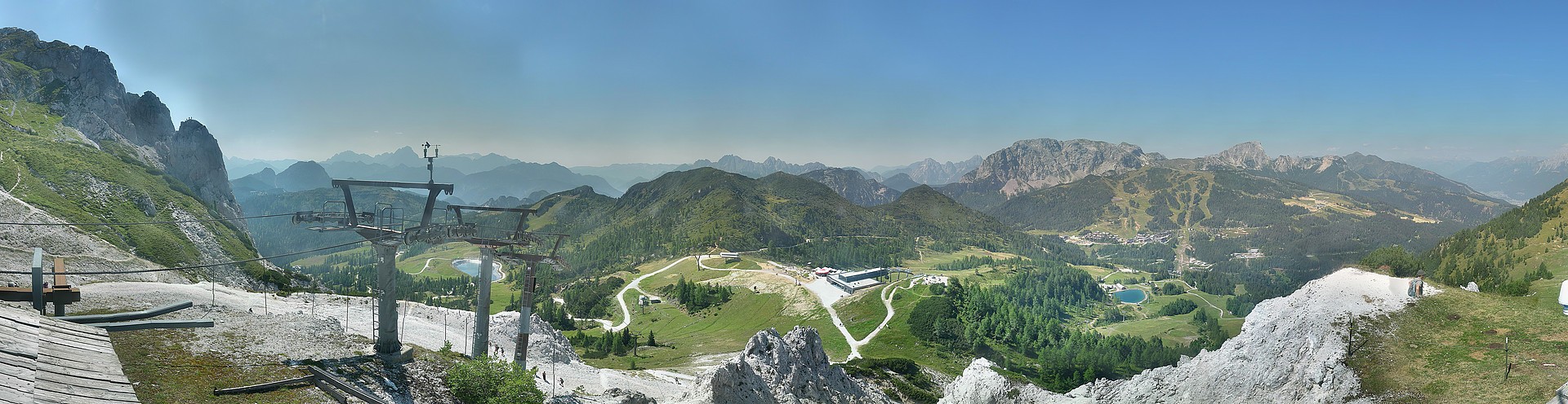 Archiv Foto Webcam Nassfeld: Panoramablick vom Gartnerkofel