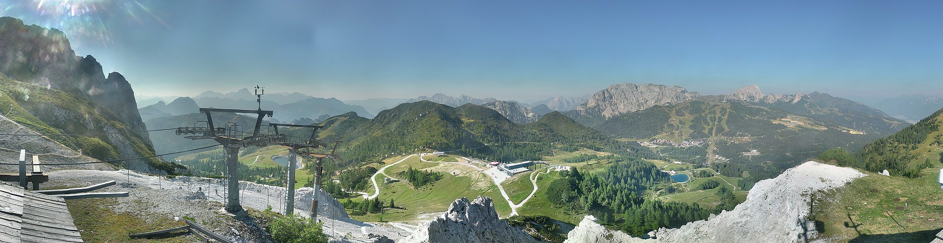 Archiv Foto Webcam Nassfeld: Panoramablick vom Gartnerkofel