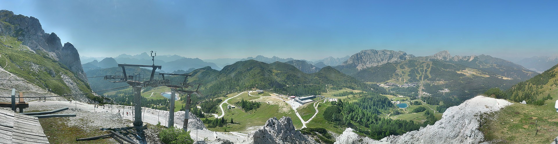 Archiv Foto Webcam Nassfeld: Panoramablick vom Gartnerkofel