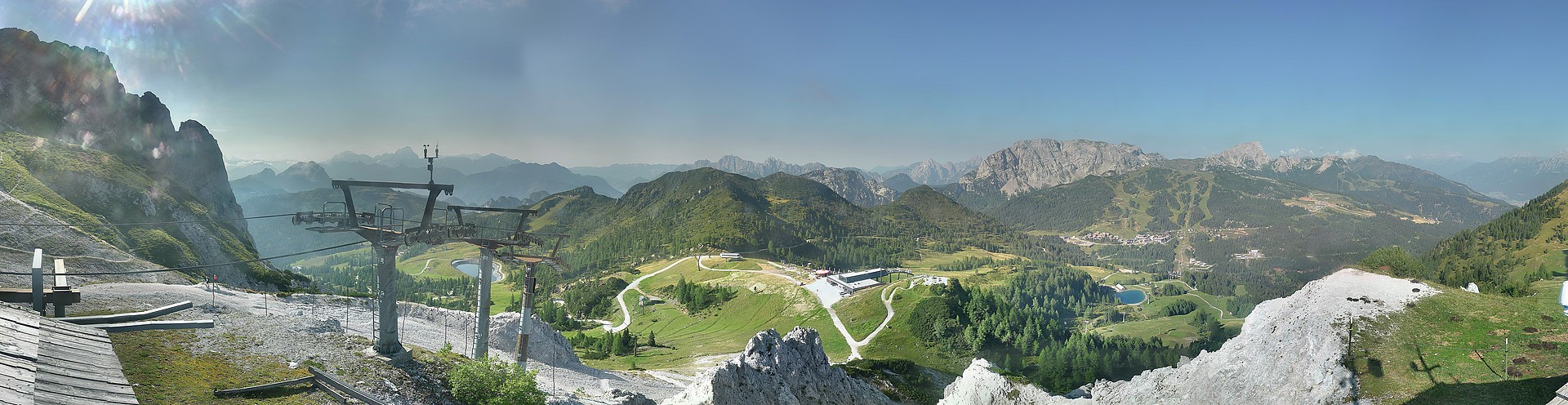Archiv Foto Webcam Nassfeld: Panoramablick vom Gartnerkofel
